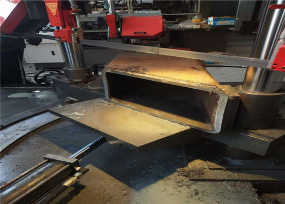 Column Metal Roller Feeding 4kw Horizontal Band Saw Machine